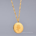 Shangjie kolye OEM 45cm fashion necklace 2021 trendy necklace display vintage 14k gold coin necklace